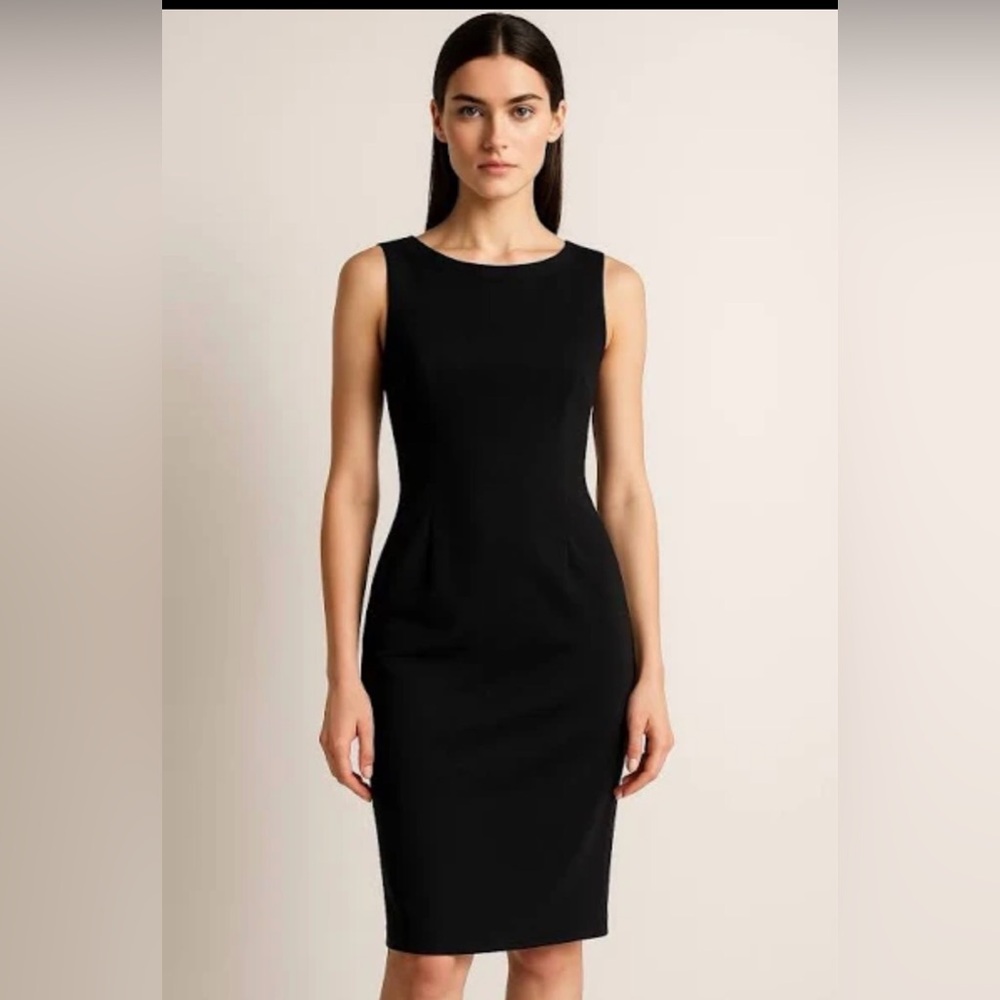 Pink Tartan Pencil Dress Size M Empire Waist Sleeveless Designer 🇨🇦